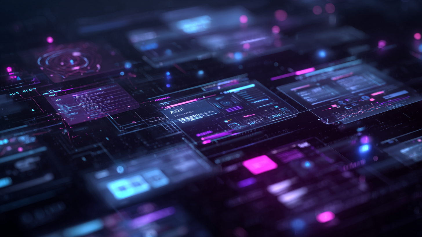 Futuristic AI interface background
